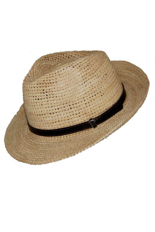 CHAPEAU EN RAPHIA BR-NAT<strong><span style="color: #ff0000;">RUPTURE DE STOCK </span></strong> – Image 2