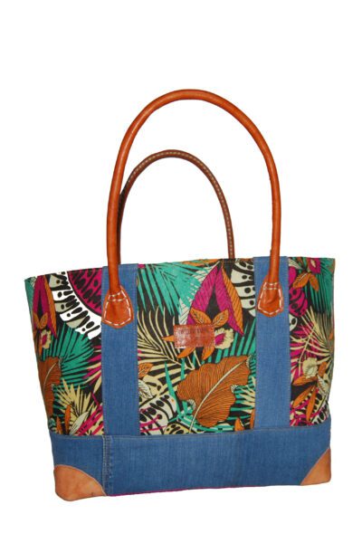 CABAS JEANS et TISSU CRT-013 JN <B> <strong><span style="color: #ff0000;">VENDU </span></strong>