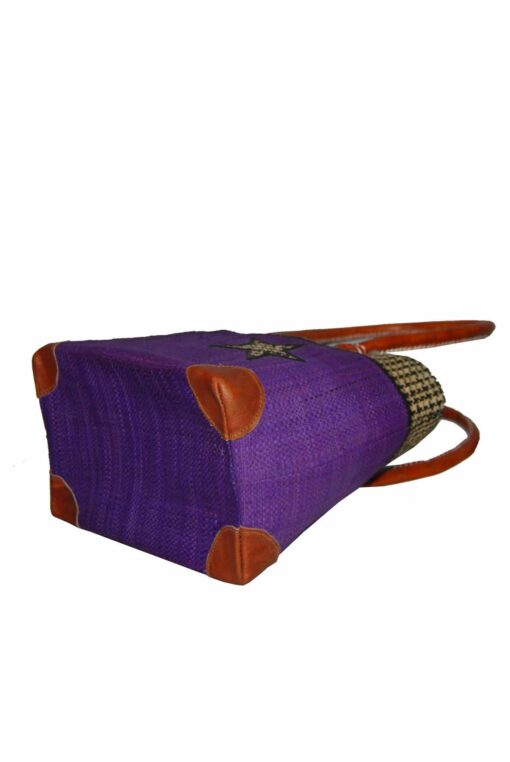 CABAS RAPHIA Étoile CRE-VL001 <B> Moyen Modèle </B><strong><span style="color: #ff0000;">RUPTURE DE STOCK </span></strong> – Image 3