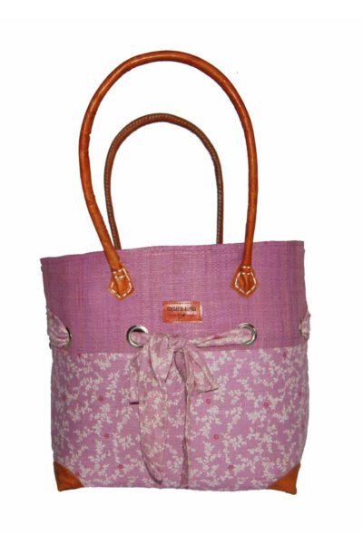 CABAS RAPHIA et TISSU CRT-022  PRB <B>  Grand modèle </B>