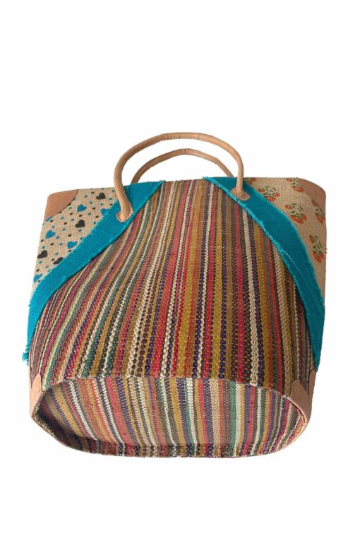 SAC RAPHIA TRAPÈZE FLEURIE-001 – Image 4