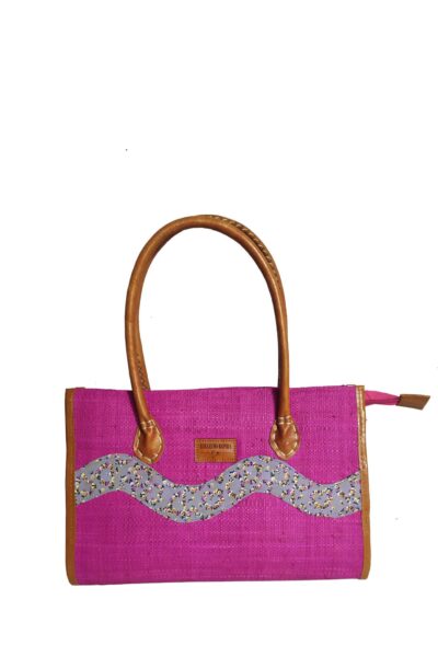 SAC RAPHIA ONDULÉ SR-033 CR<B> Petit modèle </B><strong><span style="color: #28a745;">"PROMOTION %"</span></strong>