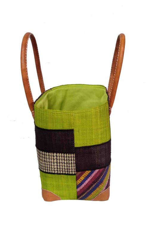 CABAS RAPHIA PATCHWORK 002VA-BR  <B> Moyen Modèle </B><strong><span style="color: #ff0000;">RUPTURE DE STOCK </span></strong> – Image 2