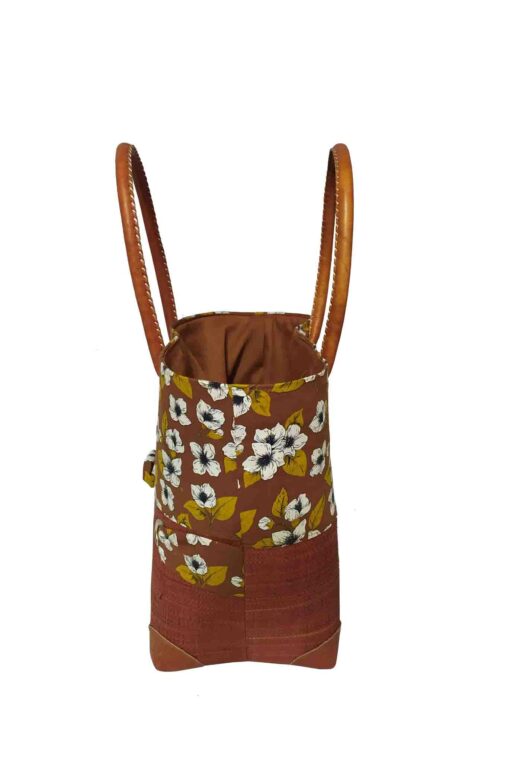 CABAS RAPHIA et TISSU CAMI CRT-006 CR <B>  Moyen modèle </B><span style="color: #ff0000;">RUPTURE DE STOCK </span></strong> – Image 3