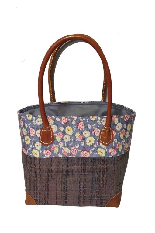 CABAS RAPHIA et TISSU GISELE CRT-007 GS <B>  Petit modèle </B> – Image 3