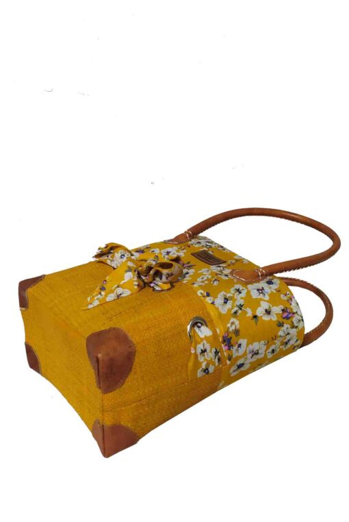 CABAS RAPHIA et TISSU JANI CRT-008 JN <B>  Petit modèle </B> – Image 4