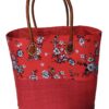 CABAS RAPHIA et TISSU FLEURI CRT-003 RG <B>Grand modèle </B> – Image 3
