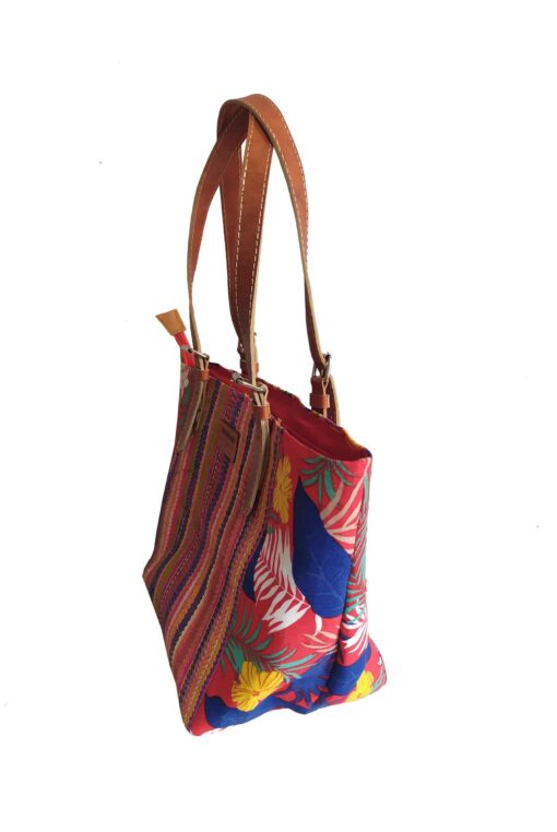 SAC RAPHIA  FLORAL SR-024 CR<B>  Petit  modèle </B><strong><span style="color: #ff0000;">RUPTURE DE STOCK </span></strong> – Image 5