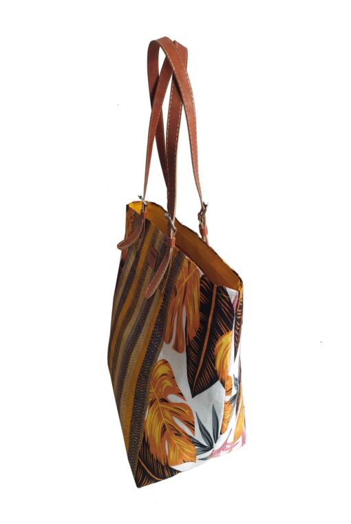 SAC RAPHIA  FLORAL SR-019 CR<B>  Grand  modèle </B><strong><span style="color: #ff0000;">RUPTURE DE STOCK </span></strong> – Image 6