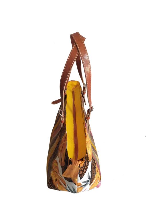 SAC RAPHIA  FLORAL SR-019 CR<B>  Grand  modèle </B><strong><span style="color: #ff0000;">RUPTURE DE STOCK </span></strong> – Image 5