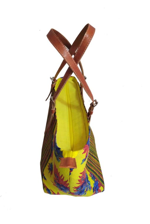 SAC RAPHIA  FLORAL SR-016 CR<B>  Grand  modèle </B> – Image 2