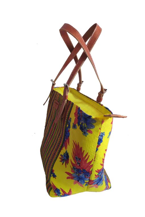 SAC RAPHIA  FLORAL SR-016 CR<B>  Grand  modèle </B> – Image 3