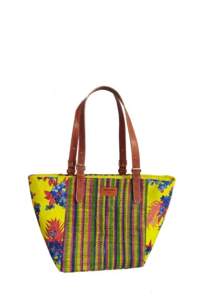 SAC RAPHIA FLORAL SR-018 CR<B> Petit modèle </B><strong><span style="color: #28a745;">"PROMOTION %"</span></strong>