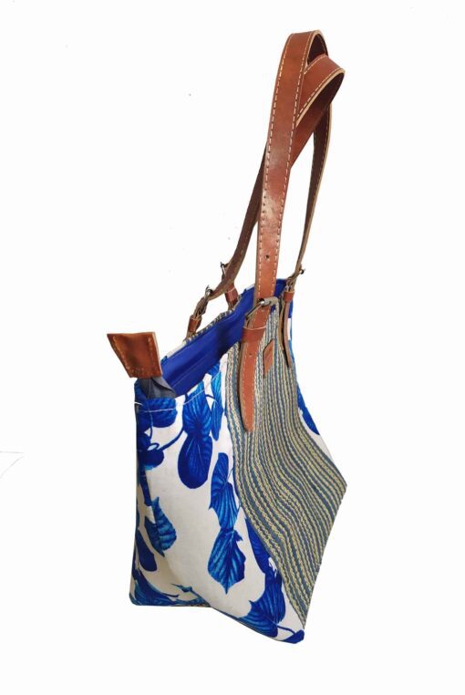 SAC RAPHIA  FLORAL SR-013 CR<B>  Grand  modèle </B> – Image 3