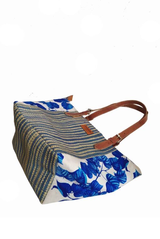 SAC RAPHIA  FLORAL SR-013 CR<B>  Grand  modèle </B> – Image 2