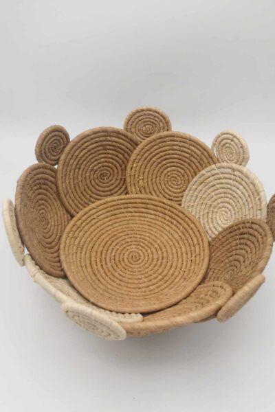CORBEILLE  EN RAPHIA  ZINA  PF 001-RP