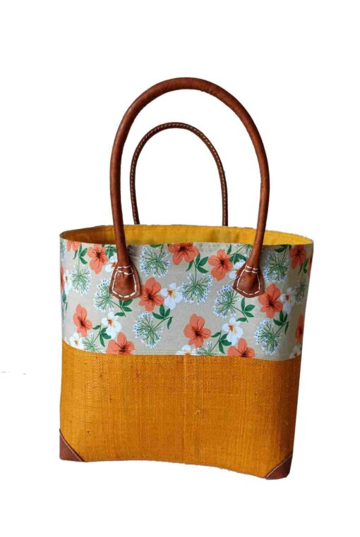 CABAS RAPHIA et TISSU JOANE CRT-017 JN <B>   Grand modèle </B> – Image 4