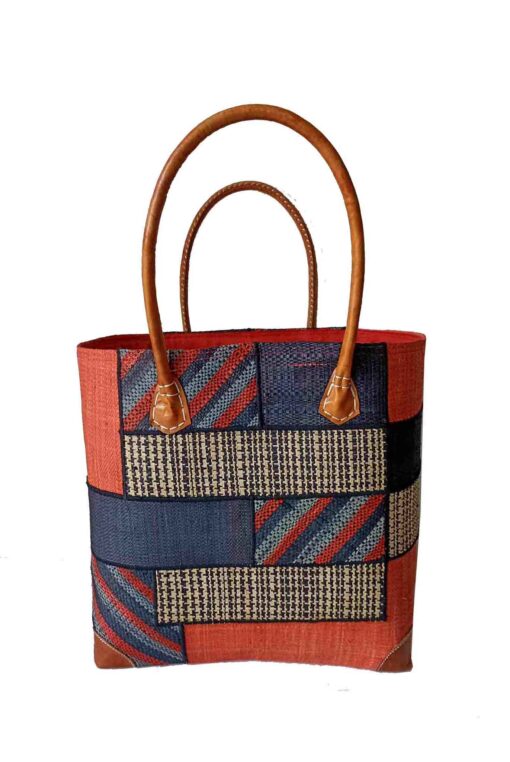 CABAS RAPHIA PATCHWORK 003RG-BR <B> Grand modèle</B> – Image 2