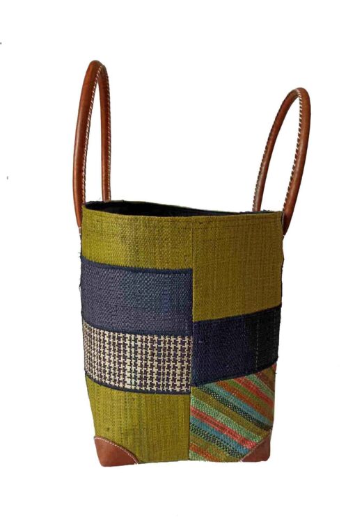 CABAS RAPHIA PATCHWORK 001VK-BR <B> Grand modèle</B> – Image 3