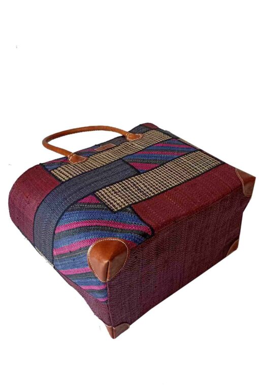 CABAS RAPHIA PATCHWORK 004DX-BR <B> Grand modèle</B> – Image 2