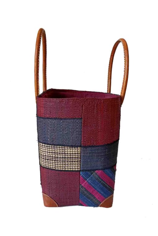 CABAS RAPHIA PATCHWORK 004DX-BR <B> Grand modèle</B> – Image 3