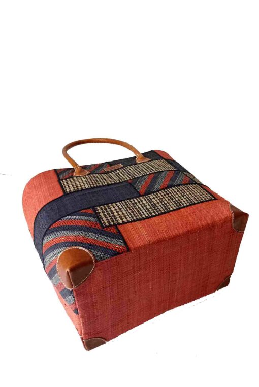 CABAS RAPHIA PATCHWORK 003RG-BR <B> Grand modèle</B> – Image 4