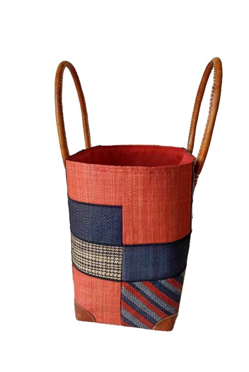 CABAS RAPHIA PATCHWORK 003RG-BR <B> Grand modèle</B> – Image 3