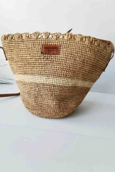 Sac bandoulière en raphia LINAH 001 TN