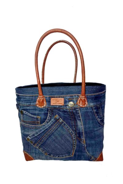 cabas en jeans recyclés